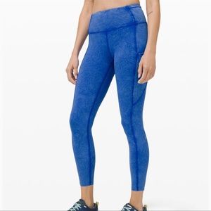 Lululemon fast and free high rise 25 inch ice dye